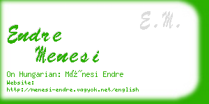 endre menesi business card